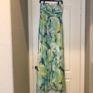 Long flowy dress by Aidan Mattox